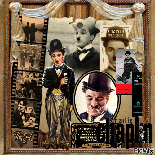 Charlie Chaplin ❤️🌼 - Безплатен анимиран GIF