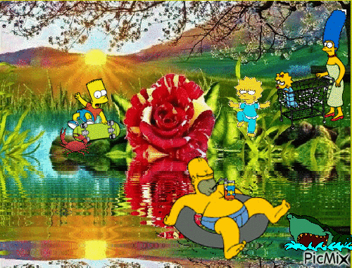 Simpson - GIF animasi gratis