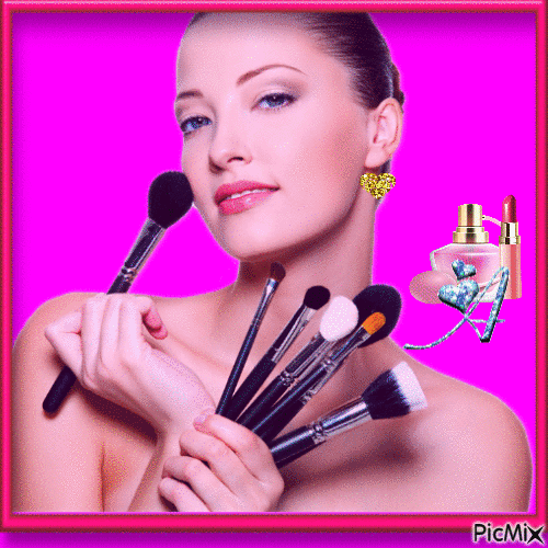 model makeup - GIF animado gratis