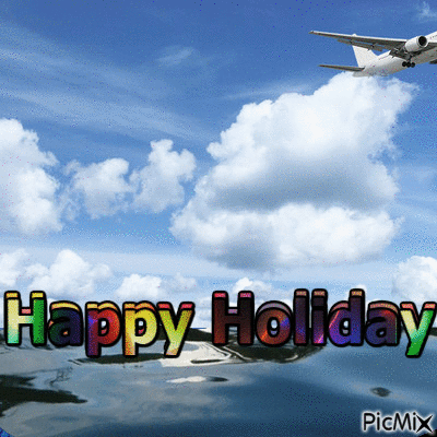 Happy Holiday - Animovaný GIF zadarmo