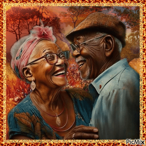 Süßes älteres Ehepaar - GIF animado grátis