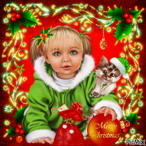Christmas girl - Ingyenes animált GIF