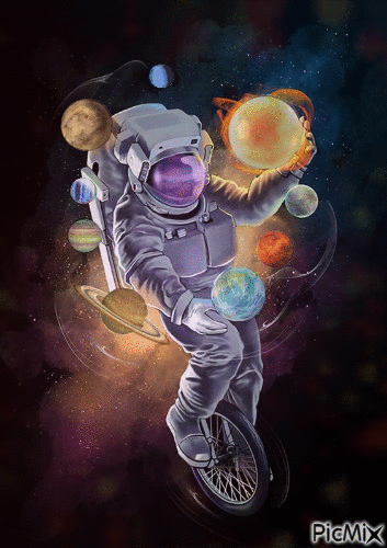 astronaut floating in space gif