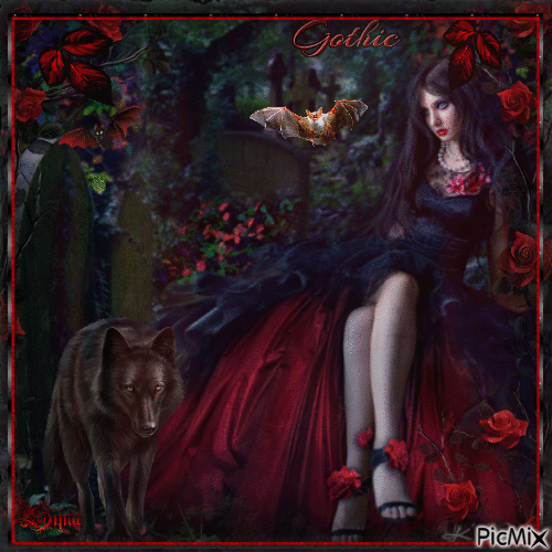 gothic woman - Δωρεάν κινούμενο GIF