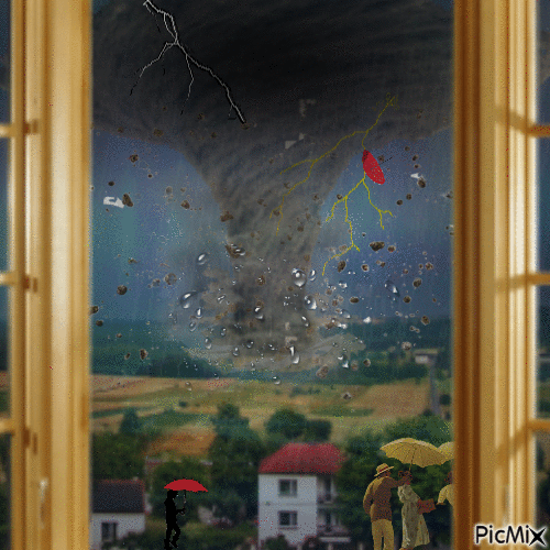 tornado window view - Gratis animerad GIF