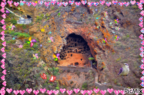 Cueva guanche-Gran Canaria - Gratis geanimeerde GIF