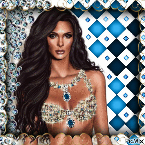 Lady bluediamonds - Gratis geanimeerde GIF
