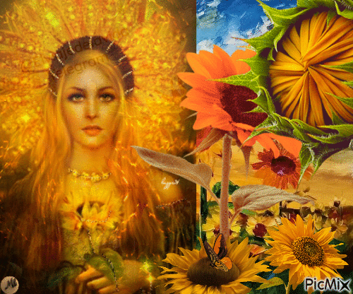 Sunflowers - GIF animado grátis