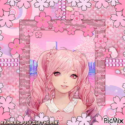 {♥}Kawaii Sakura Anime Girl{♥} - Δωρεάν κινούμενο GIF