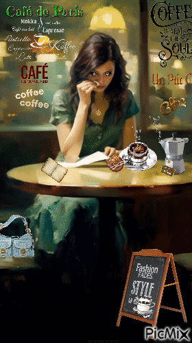 CAFÉ  DE  PARIS  &  MA  LETTRE ! - Бесплатни анимирани ГИФ