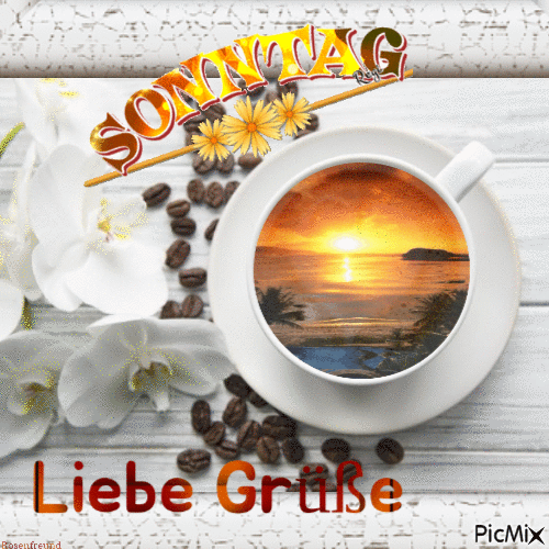 Sonntag--Liebe Grüße - Бесплатный анимированный гифка