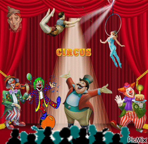 Les clowns. - Zdarma animovaný GIF