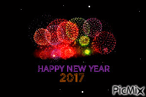 New Year 2017 a - Ingyenes animált GIF