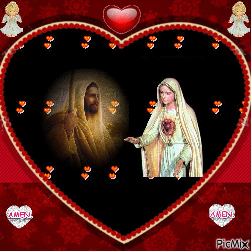 JESUS AND MARY - GIF animasi gratis