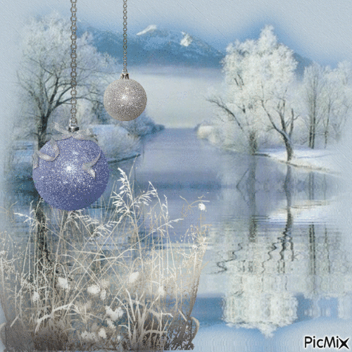 winter lake - Free animated GIF