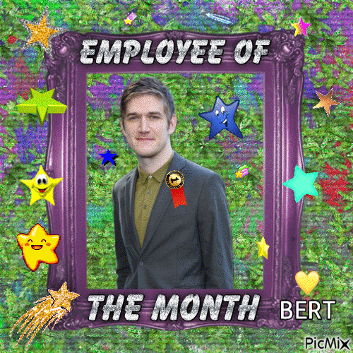 employee of the month bert - GIF animado grátis