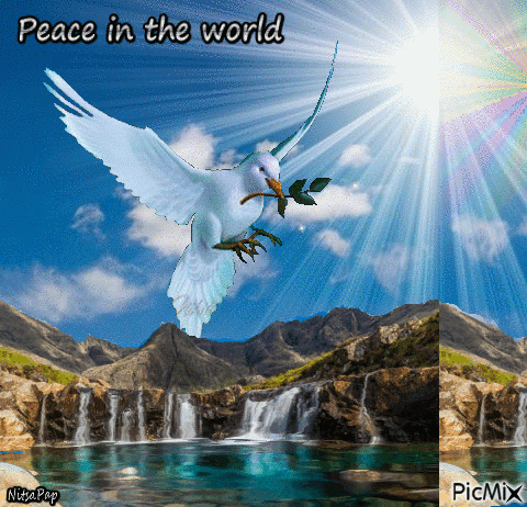 Peace in the world - Animovaný GIF zadarmo
