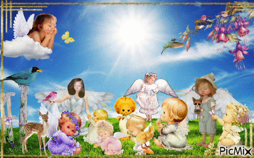Angels at Play - GIF animasi gratis