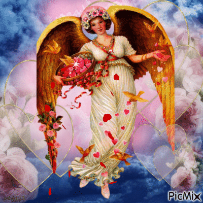valentine angel - Бесплатный анимированный гифка