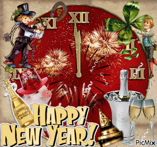 Happy New Year Everyone ! - Free animated GIF