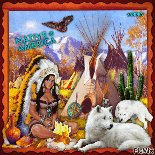 Kwanita et les loups blancs ! - Free animated GIF
