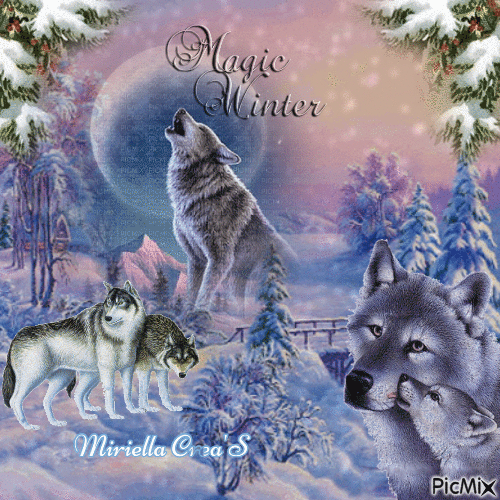 Loups  des  neiges - Ilmainen animoitu GIF
