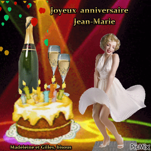 joyeux anniversaire Jean-Marie - GIF animado gratis