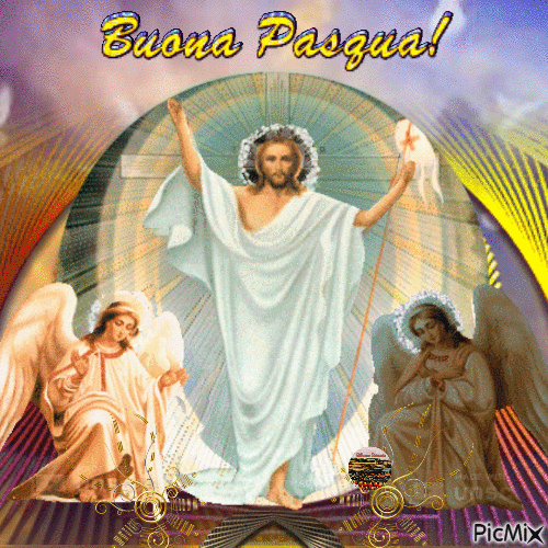 Gesù è Risorto Buona Pasqua - GIF animé gratuit