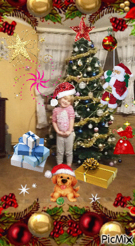 Nasza Julcia już świątecznie.. - GIF animasi gratis