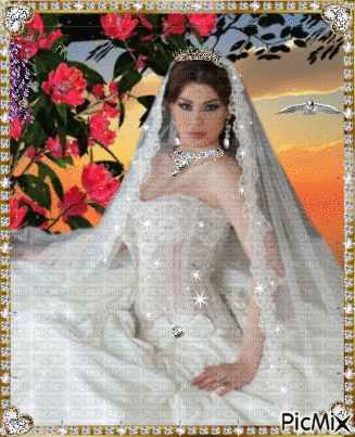 Lady Bella as bride. - Free animated GIF