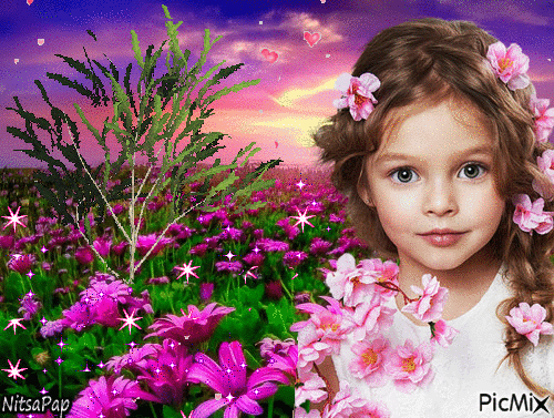 Beautiful little girl.. - Animovaný GIF zadarmo