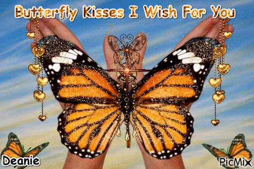 Butterfly Kisses I Wish For You - GIF เคลื่อนไหวฟรี