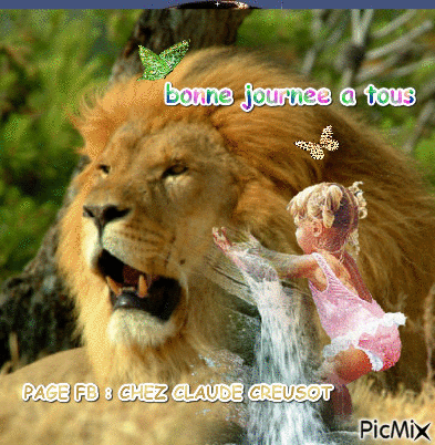mon ami le lion - Gratis geanimeerde GIF