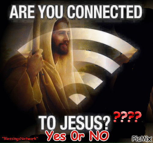 Are you Connection to Jesus - GIF animé gratuit
