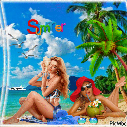 Summer is a small life - GIF animasi gratis