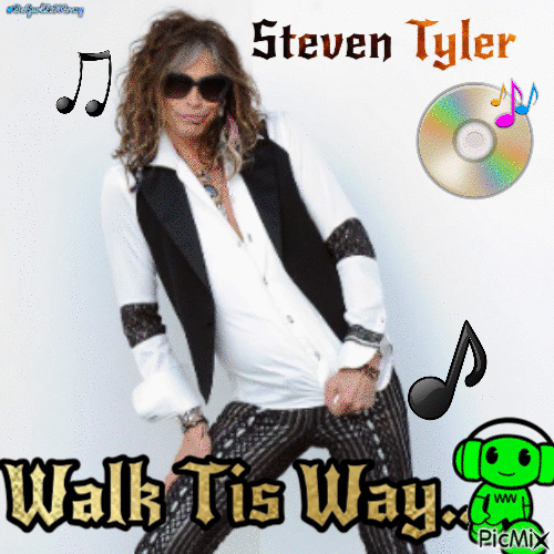 Walk tis way Steven tyler - GIF animasi gratis