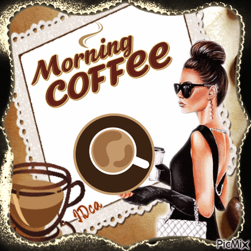 Morning coffee - Animovaný GIF zadarmo