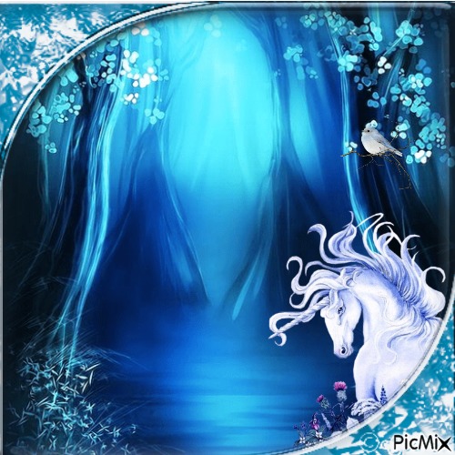 Blue Unicorn - png gratuito