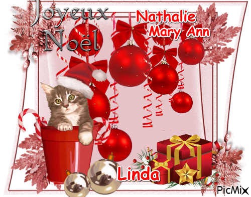 Joyeux Noel Nathalie et Mary Ann - png gratuito