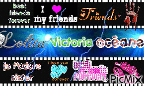 the best friends forever - GIF animado gratis