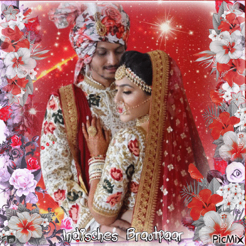Indisches Brautpaar - Gratis animeret GIF