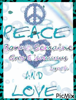 peace love - Gratis geanimeerde GIF