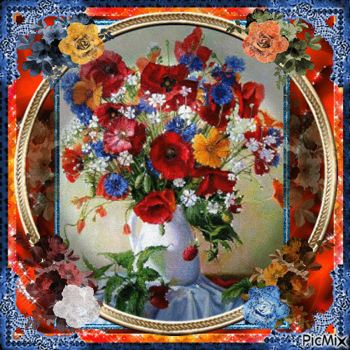 Art - Bouquet champêtre - Free animated GIF