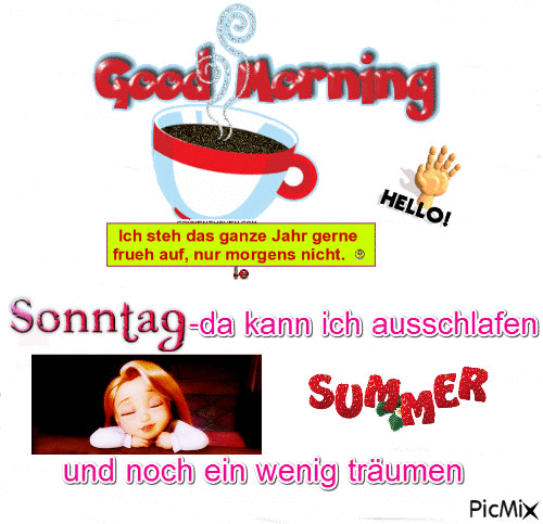 guten morgen - Bezmaksas animēts GIF