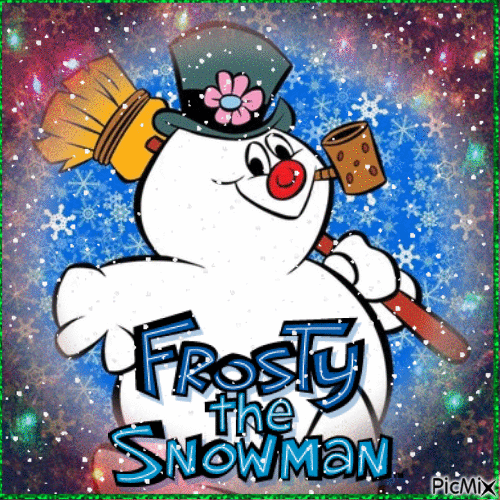 Christmas Frosty the Snowman - GIF animé gratuit