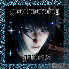 good morning gamers noctis - GIF animado grátis