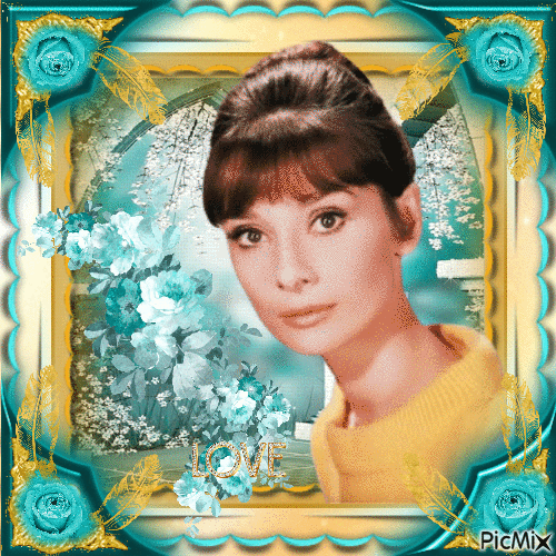 Audrey Hepburn, Actrice Britannique - Darmowy animowany GIF