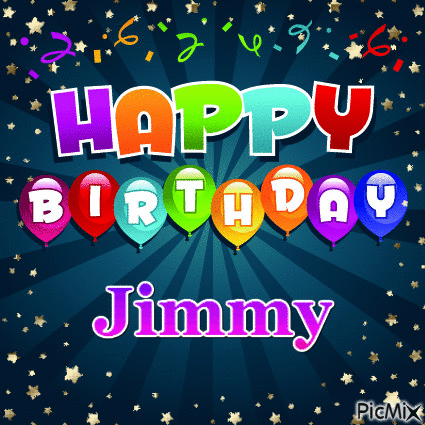 Happy Birthday Jimmy - Free animated GIF