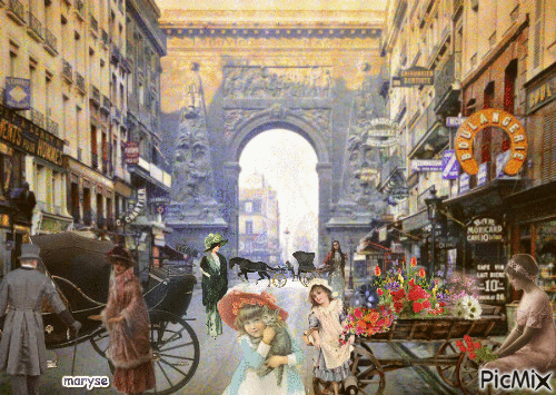 vintage Paris - GIF animasi gratis