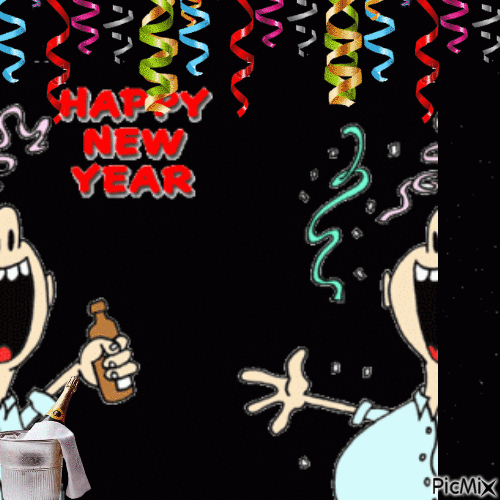 HAPPY NEW YEAR - Darmowy animowany GIF